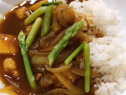 アスパラシーフードカレー